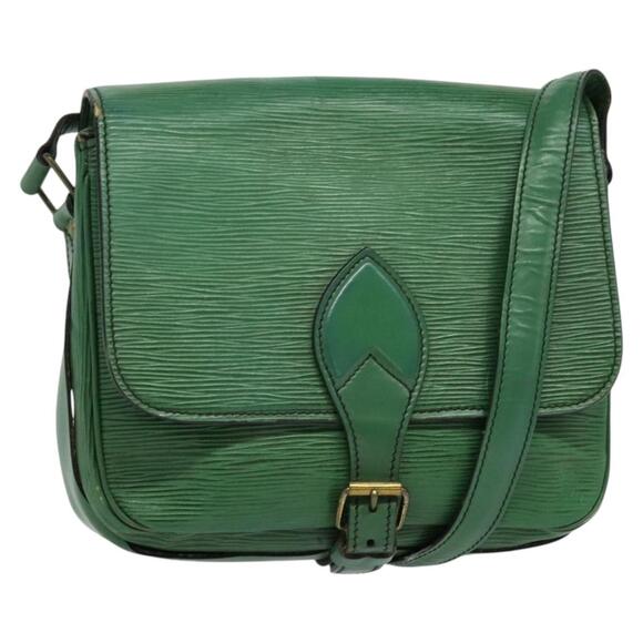 LOUIS VUITTON Epi Cartouchiere MM Shoulder Bag Green M52244 - Picture 1 of 13